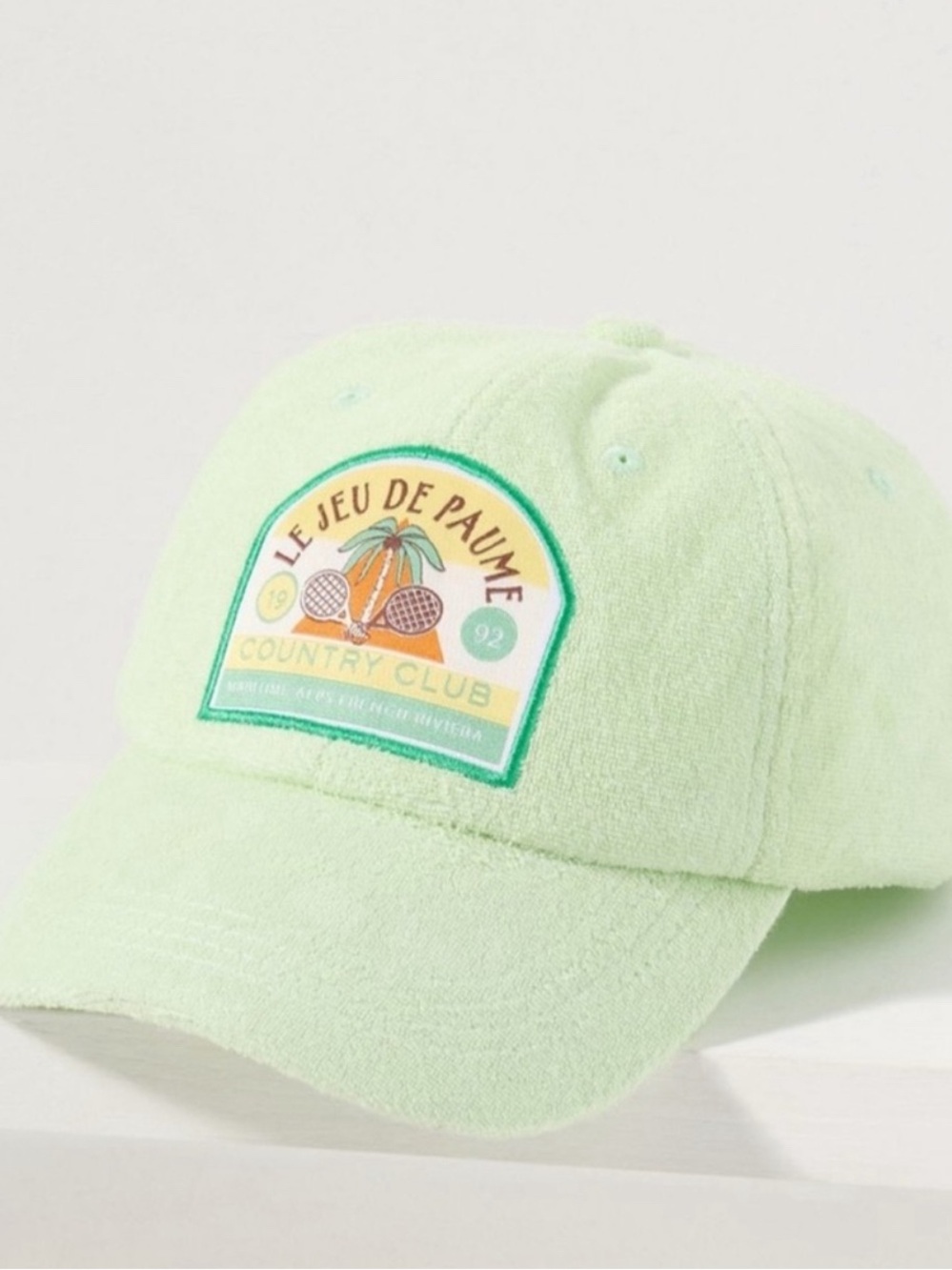 Anthropologie Summer Sports Baseball Cap Lime Montecarlo 1992